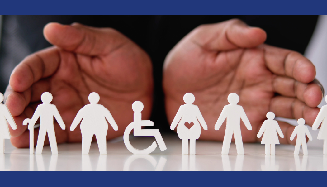 BCCRN blog cover for IDOP: hands in caring embrace behind icons of types of disabilities