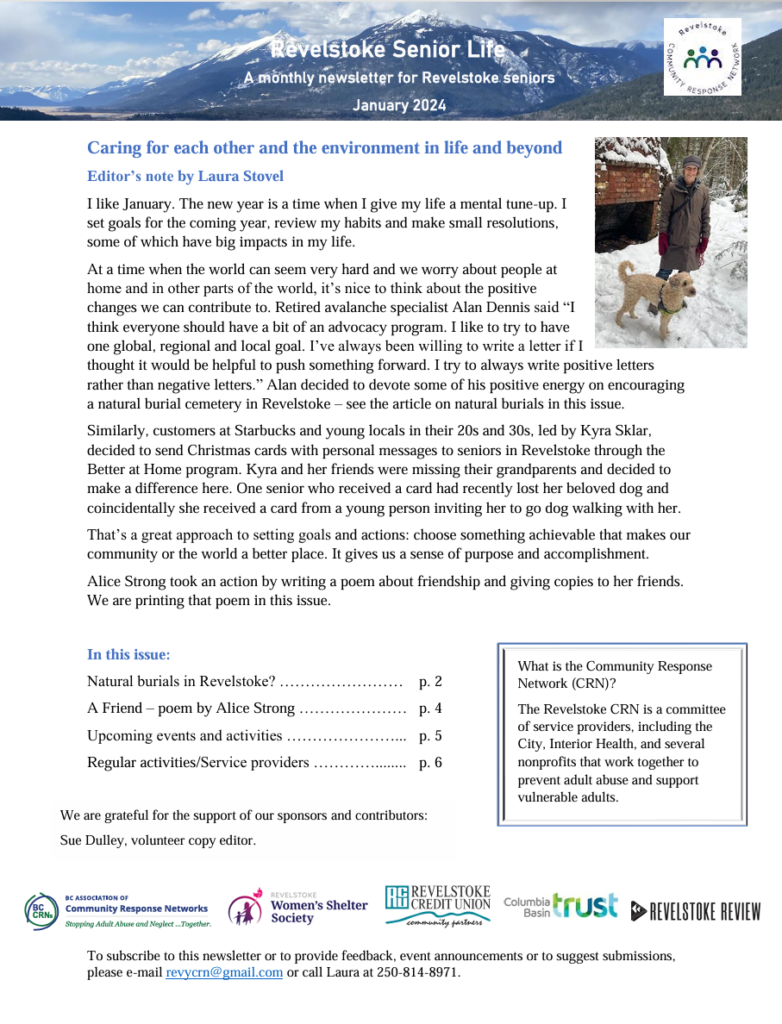 Revelstoke CRN - Newsletter January 2024