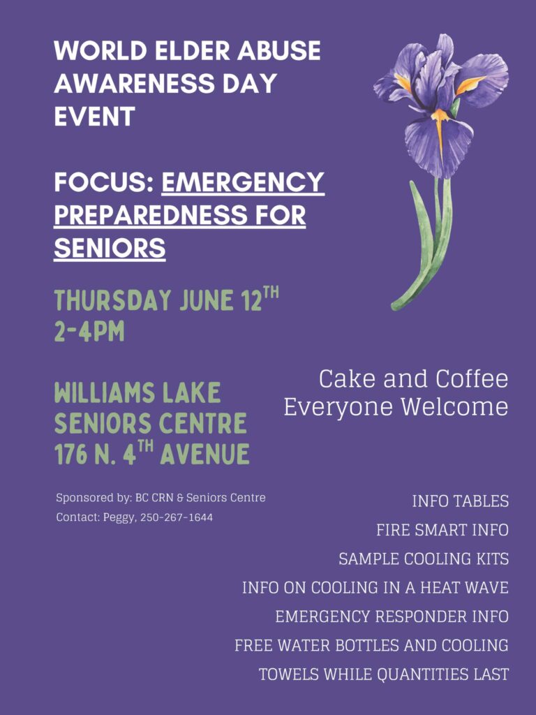 Williams Lake CRN - World Elder Abuse Awareness Day 2025 (2)