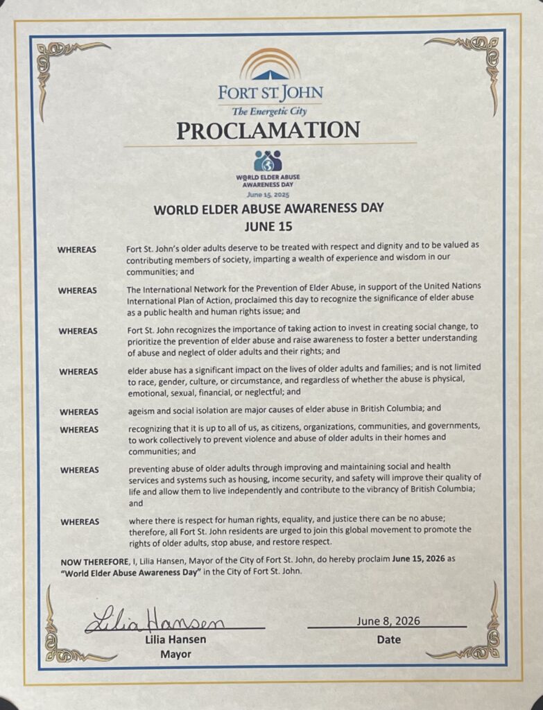 Fort St. John CRN (Proclamation for WEAAD From City Council and Mayor) 2026 2
